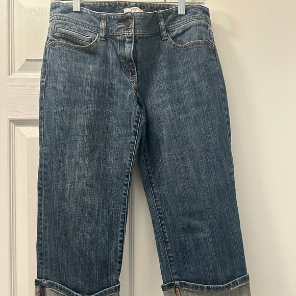 Ann Taylor Loft - Cuffed Cropped Jeans - 6P - Picture 1 of 3